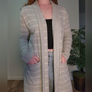 Barefoot Dreams Gray Striped Robe